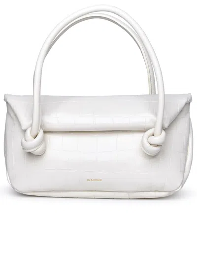 Shop Jil Sander White Leather Bag