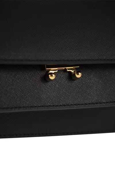 Shop Marni Trunk - Mini Bag In Calfskin In Black