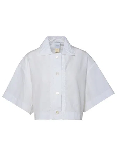 Shop Patou Crop Shirt In White