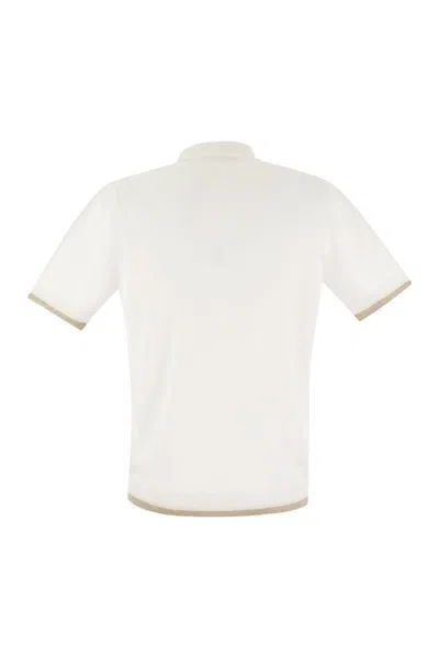 Shop Peserico Linen And Cotton Yarn Jersey In White