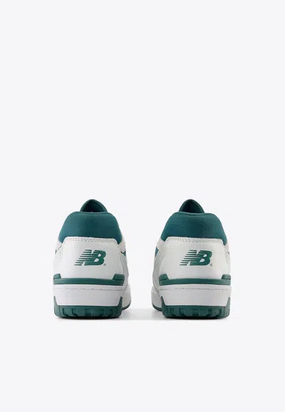 Shop New Balance 550 Low-top Sneakers In White And Vintage Teal Leather