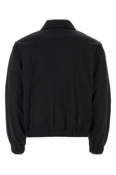 Shop Ami Alexandre Mattiussi Ami Man Black Cotton Bomber Jacket