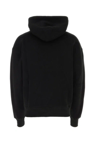 Shop Ami Alexandre Mattiussi Ami Unisex Black Cotton Blend Sweatshirt