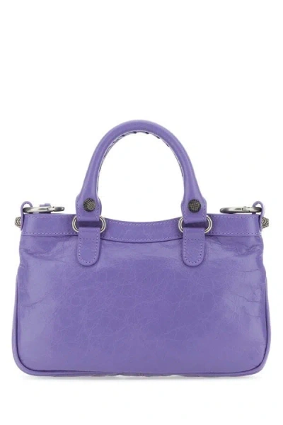 Shop Balenciaga Woman Light Purple Nappa Leather Neo Cagole S Handbag