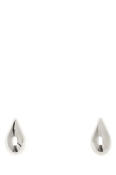 Shop Bottega Veneta Woman 925 Silver Big Drop Earrings