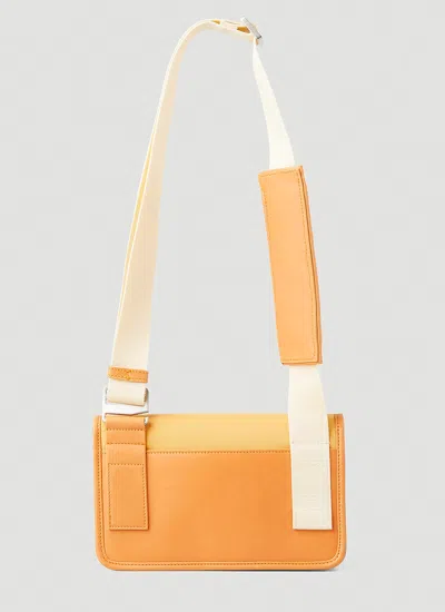 Shop Jacquemus Men Le Messageru Shoulder Bag In Orange