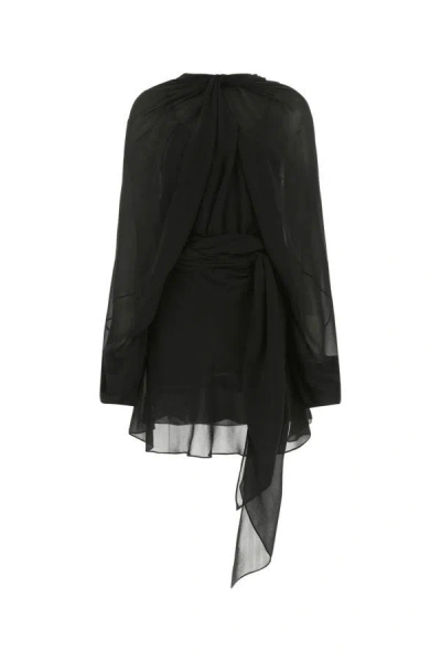 Shop Maison Margiela Woman Black Silk Dress