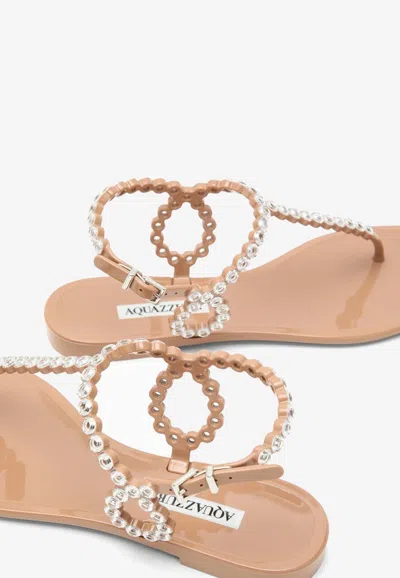 Shop Aquazzura Almost Bare Crystal-embellished Sandals In Pink