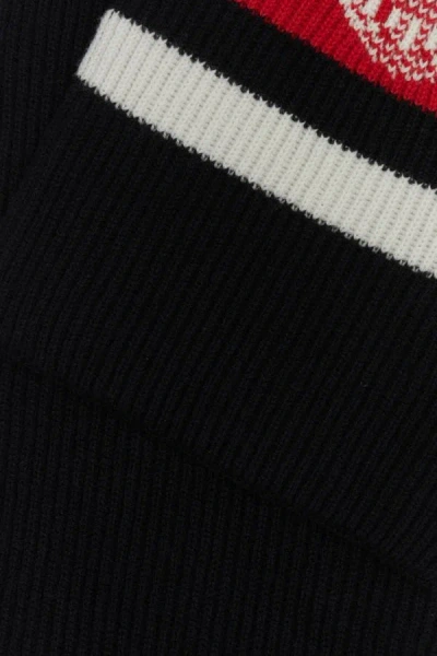 Prada Man Black Cashmere Scarf In Black