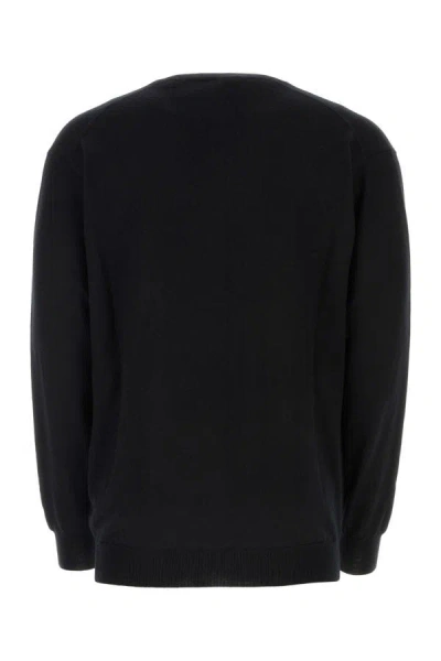 Shop Prada Man Black Cashmere Sweater