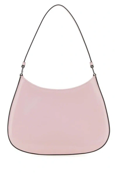 Shop Prada Woman Pastel Pink Leather Cleo Handbag