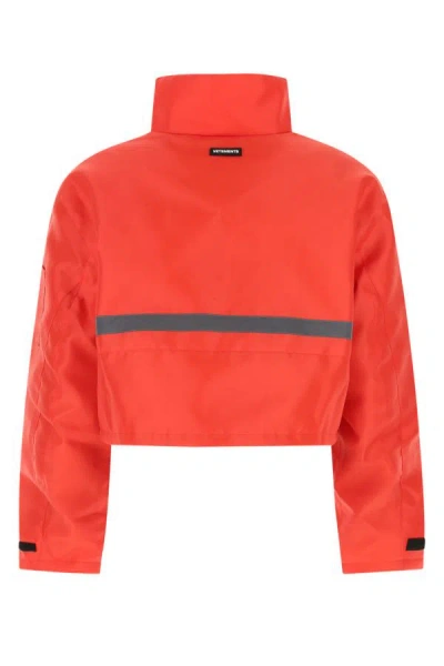 Shop Vetements Man Red Polyester Padded Jacket