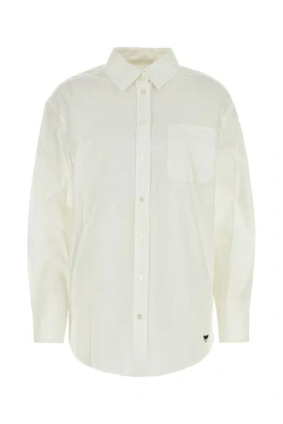Shop Weekend Max Mara Woman White Cotton Shirt