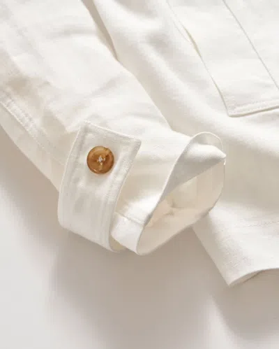 Billy Reid Linen Spring Peacoat In Tinted White
