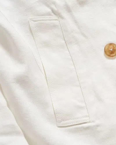 Billy Reid Linen Spring Peacoat In Tinted White
