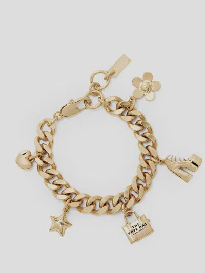 Shop Marc Jacobs Bracelet In Lightantiquegold