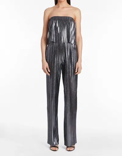 Shop Amanda Uprichard Collina Jumpsuit In Grey In Multi