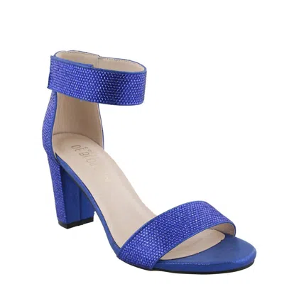 Blossom Footwear Women's Nicky-4 Royal Shimmer Heel In Blue In Blue