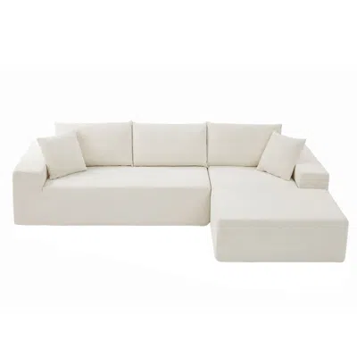 Shop Simplie Fun Modular Sectional Living Room Sofa Set Upholstered Sleeper Sofa For Living Room, Bedroom, Salon, 2 P