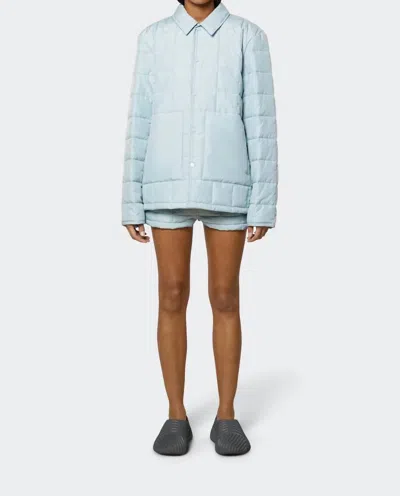 Rains Unisex Liner Shirt Jacket In Sky In Blue
