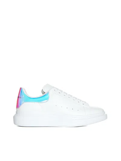 Shop Alexander Mcqueen Sneakers In White/shock Pink