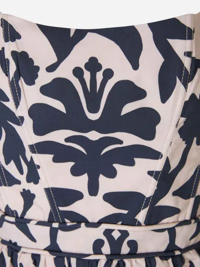 Shop Andres Otalora Charming Midi Dress In Floral Motif