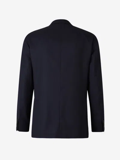 Shop Boglioli Piqué Knit Blazer In Navy Blue