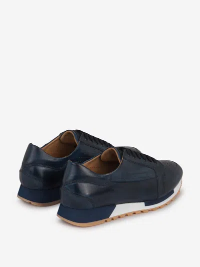 Shop Bontoni Idolo Piuma Sneakers In Navy Blue