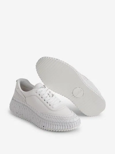 Shop Chloé Nama Sneakers In Line Stitching Detail