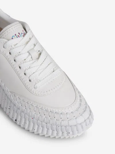 Shop Chloé Nama Sneakers In Line Stitching Detail