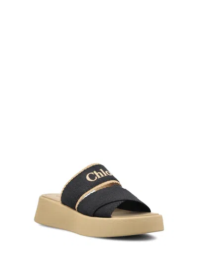 Shop Chloé Sandals In Beige-black