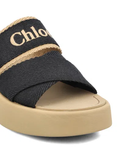 Shop Chloé Sandals In Beige-black