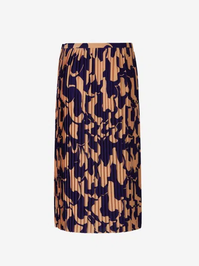 Shop Dries Van Noten Pleated Midi Skirt In Special Printed Motif