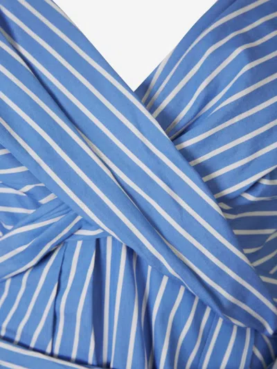 Shop Dries Van Noten Striped Midi Dress In Shirt Style