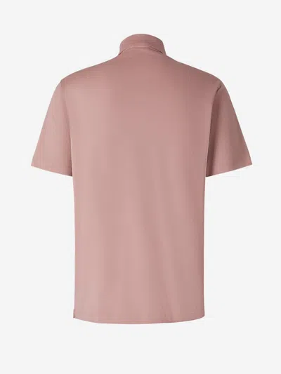 Shop Herno Cotton Logo Polo Shirt In Beige