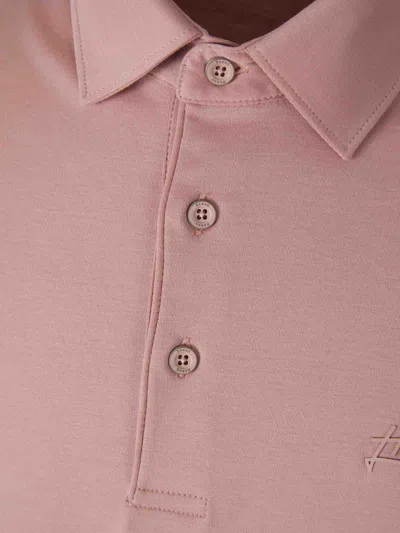 Shop Herno Cotton Logo Polo Shirt In Light Pink