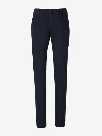 Shop Jacob Cohen Bobby Slim Trousers In Midnight Blue