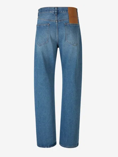 Shop Jacquemus Straight Fit Jeans Le Da Nimes Droit In Denim Dark Blue