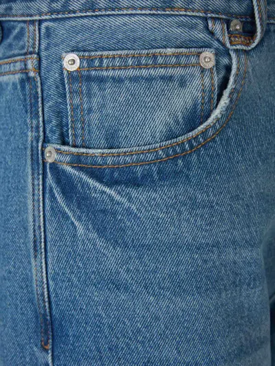 Shop Jacquemus Straight Fit Jeans Le Da Nimes Droit In Denim Dark Blue