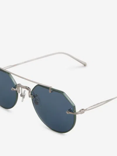 Shop Matsuda Geometric Sunglasses M3121 In Japanese Acetate Inserts