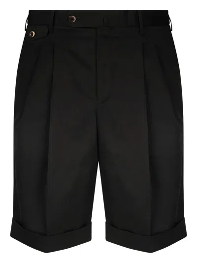 Shop Pantaloni Torino Stretch Bermuda Shorts Clothing In Black