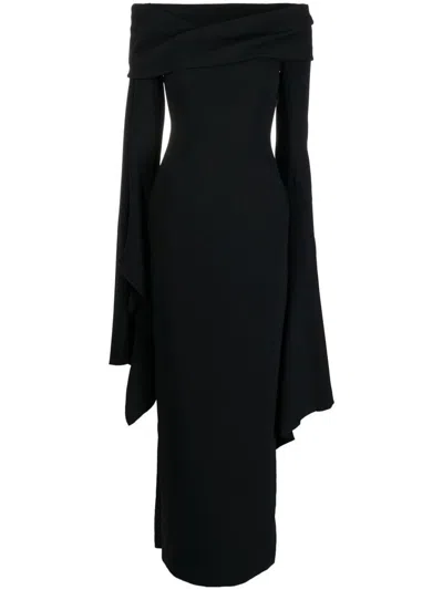 Shop Solace London Arden Maxi Dress In Black