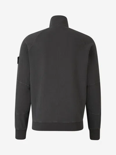 Shop Stone Island Zip Sweatshirt 65960 'old' In Worn Effect