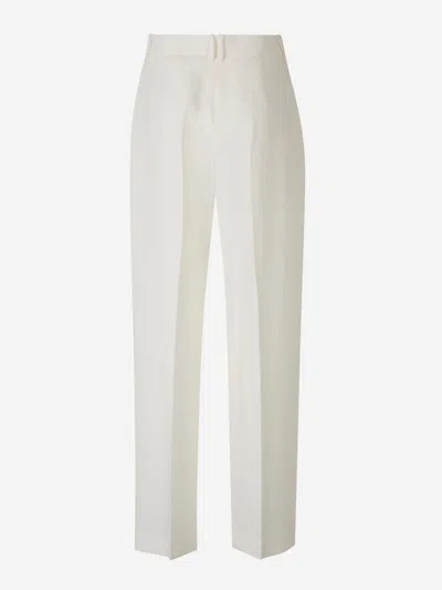Shop The Row Antone Linen Trousers In White