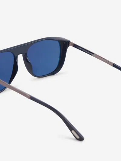 Shop Tom Ford Lionel Rectangular Sunglasses In Blue