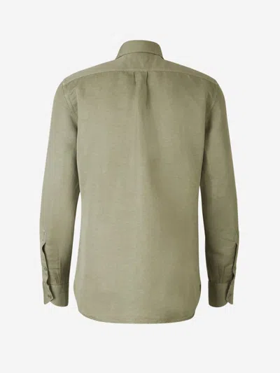 Shop Tom Ford Linen Military Shirt In Design Inspired By Military Shirt