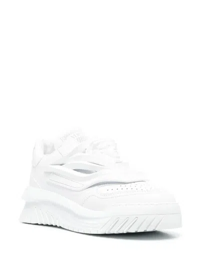 Shop Versace Chunky Odissea Sneakers In White