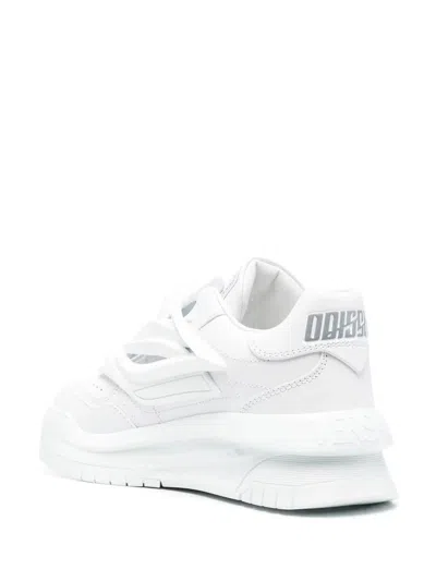 Shop Versace Chunky Odissea Sneakers In White