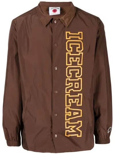 Shop Icecream Logo-print Shirt Jacket