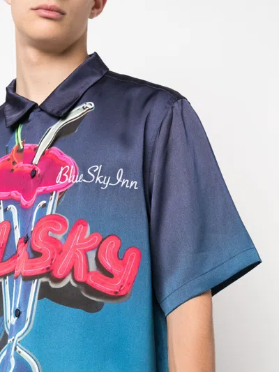 Shop Blue Sky Inn Logo-print Short-sleeved Shirt